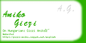 aniko giczi business card